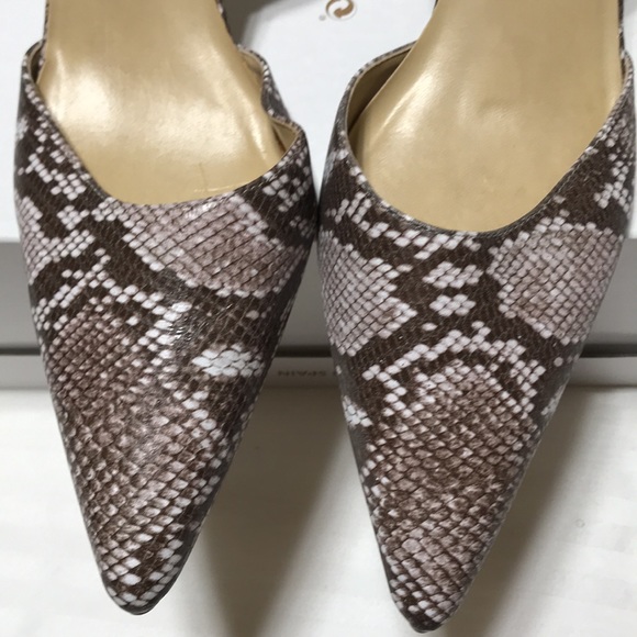 Colin Stuart leather upper sling back pointy toe heels. NWOT - Picture 3 of 5